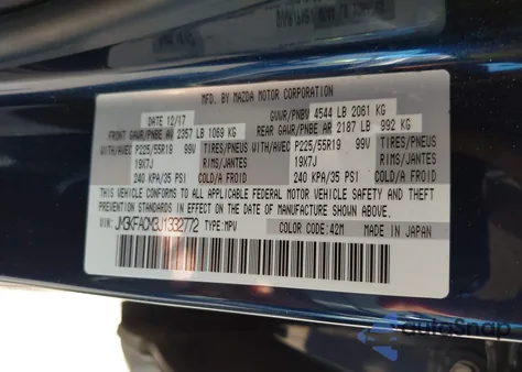 2018 Mazda Cx-5 Touring from USA, damaged, VIN JM3KFACM3J1332772